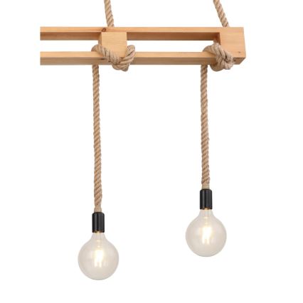 Globo - Ljuskrona med textilsladd 4xE27/60W/230V tall