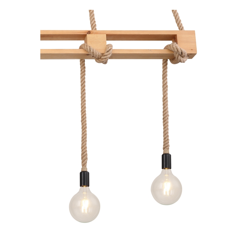 Globo - Ljuskrona med textilsladd 4xE27/60W/230V tall