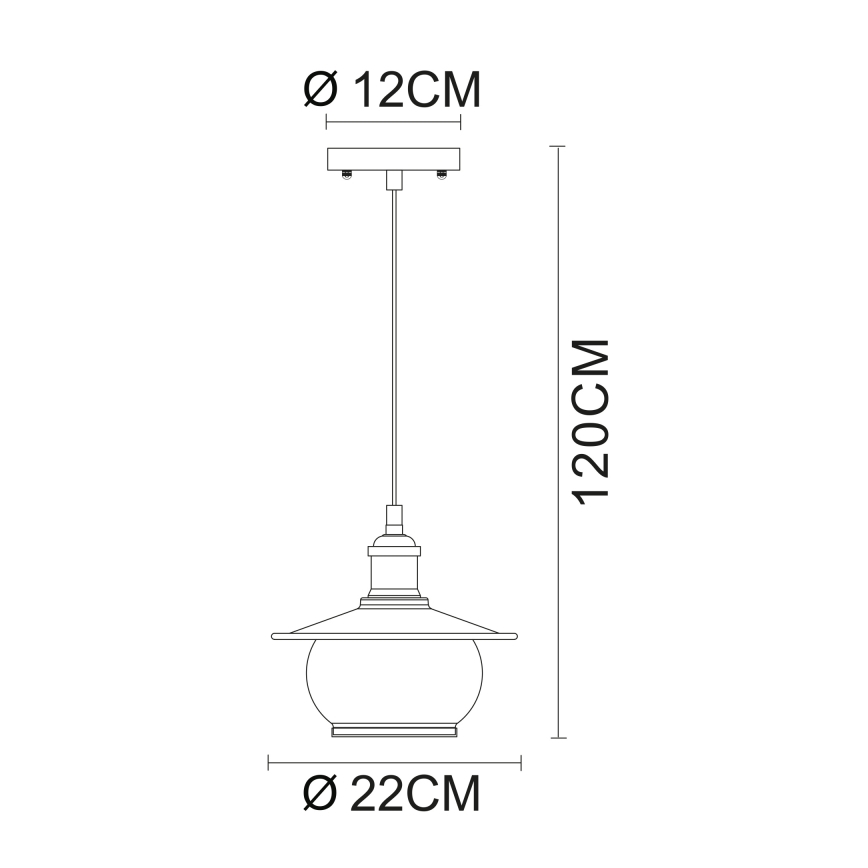 Globo 69030 - Hängande lampa 1xE27/60W