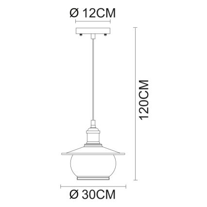 Globo 69030H - Hängande lampa 1xE27/60W