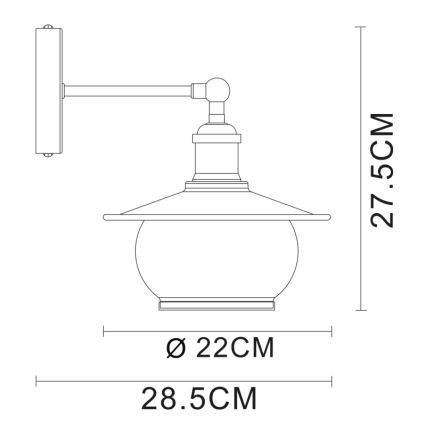 Globo 69030W - Väggbelysning 1xE27/60W