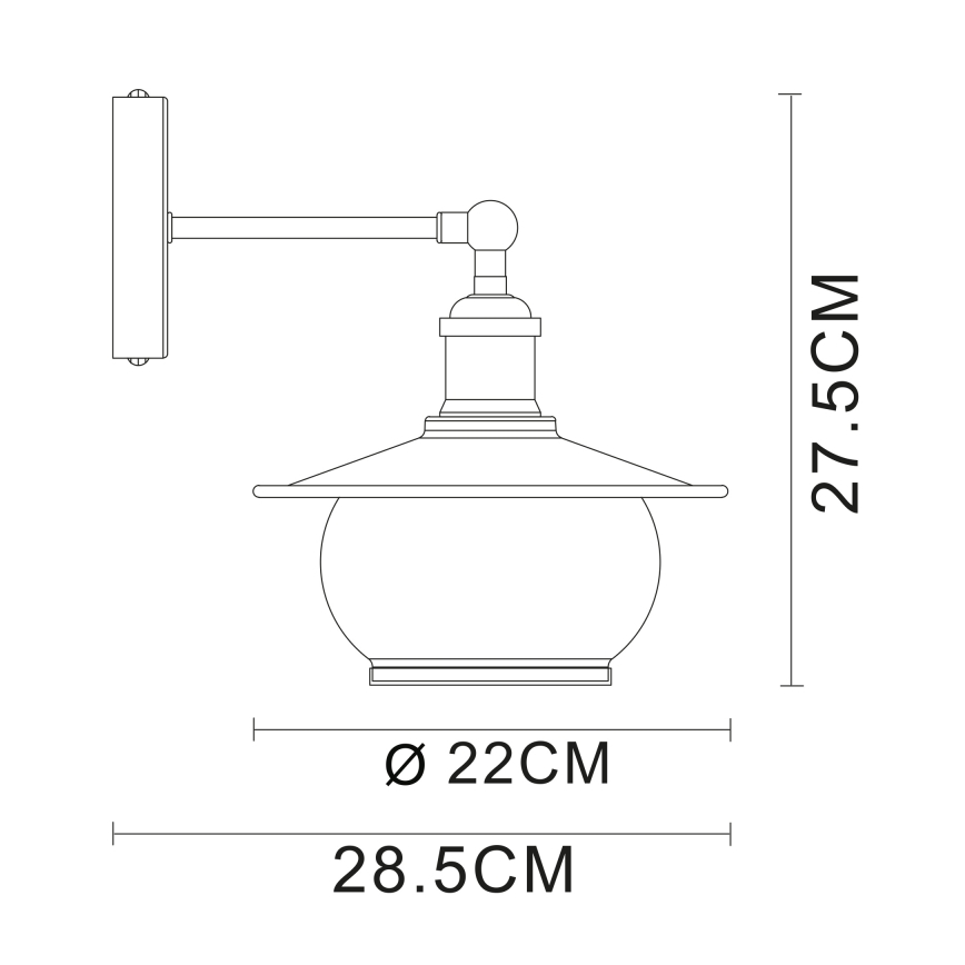 Globo 69030W - Väggbelysning 1xE27/60W