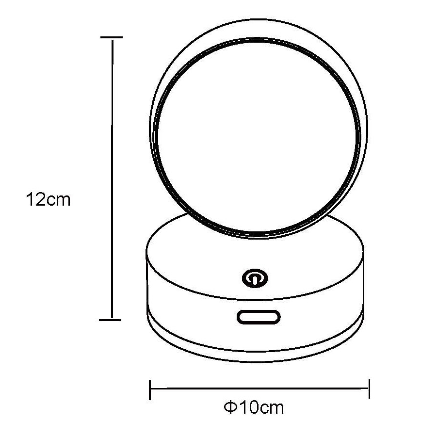 Globo - LED dimbar uppladdningsbar touch-vägglampa LED/1,4W/5V 1800 mAh svart
