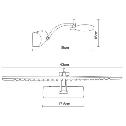 Globo - LED tavelbelysning LED/3W/230V