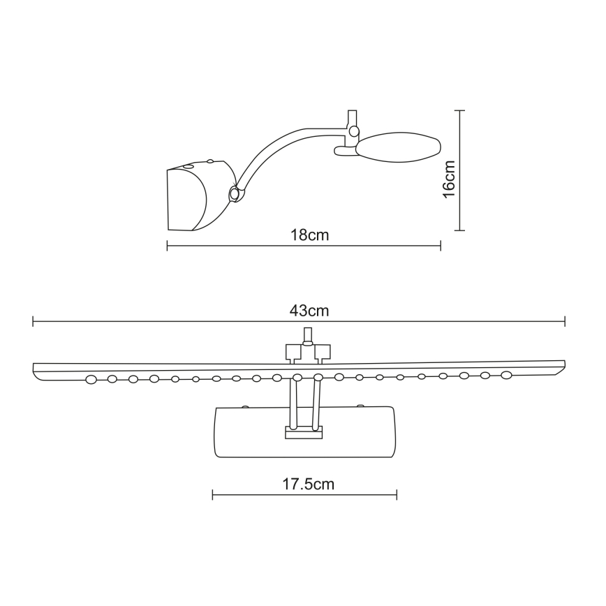 Globo - LED tavelbelysning LED/3W/230V