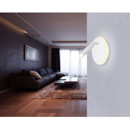 Globo - LED vägg spotlight  LED/6W + LED/1W/230V