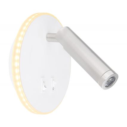 Globo - LED vägg spotlight  LED/6W + LED/1W/230V