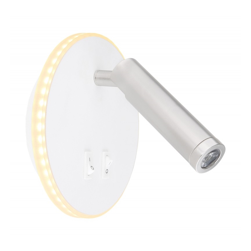 Globo - LED vägg spotlight  LED/6W + LED/1W/230V