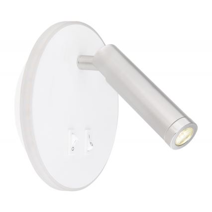 Globo - LED vägg spotlight  LED/6W + LED/1W/230V