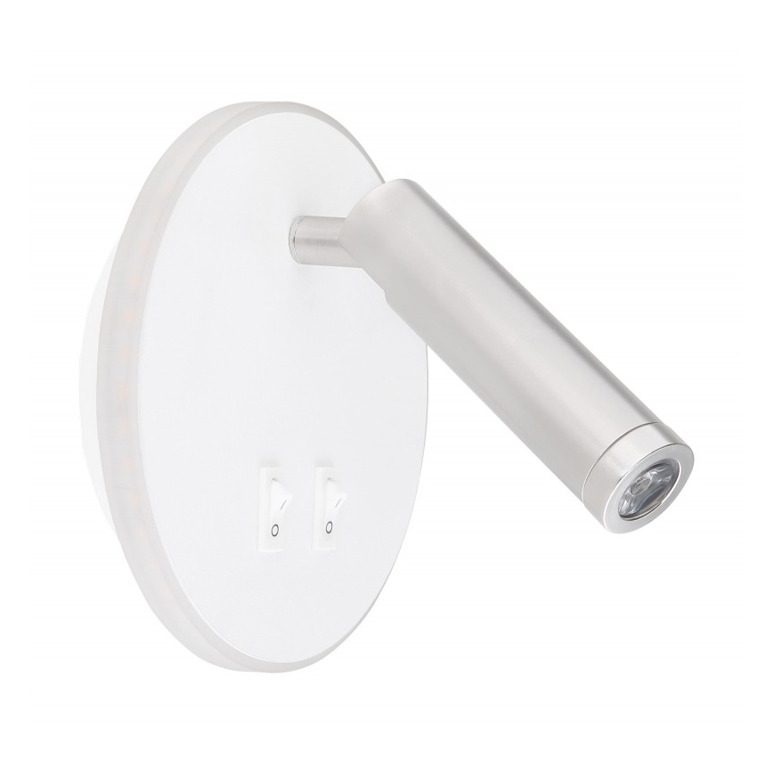 Globo - LED vägg spotlight  LED/6W + LED/1W/230V