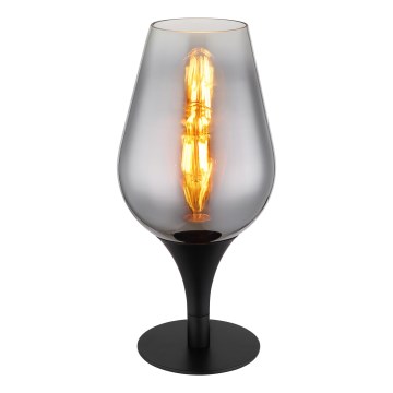 Globo - Bordslampa 1xE27/40W/230V diameter 15 cm svart