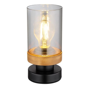 Globo - Bordslampa 1xE27/40W/230V metall/trä