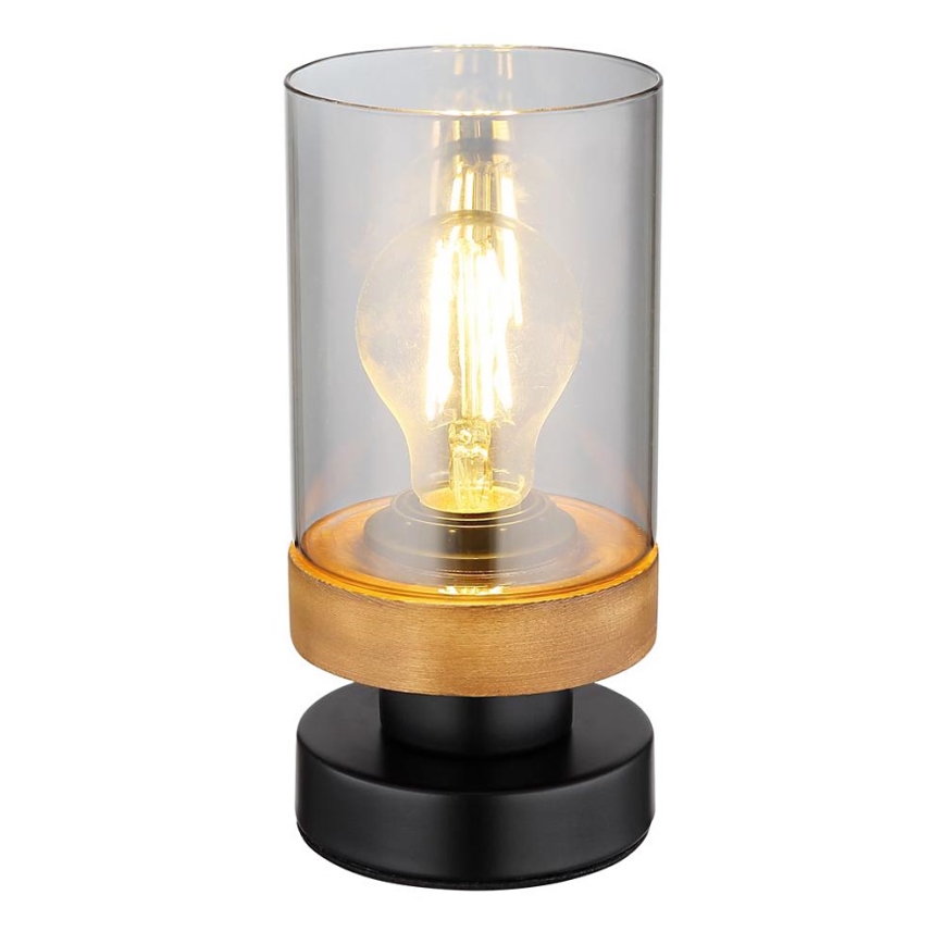 Globo - Bordslampa 1xE27/40W/230V metall/trä