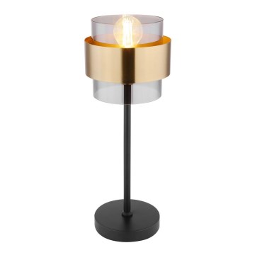 Globo - Bordslampa 1xE27/60W/230V svart/mässing