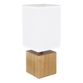 Globo - Bordslampa 1xE27/7W/230V vit/brun
