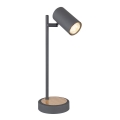 Globo - Bordslampa ROBBY 1xGU10/5W/230V grå/brun
