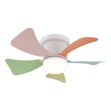 Globo - Dimbar LED-takfläkt LED/10W/2300-6500K färgskiftande + fjärrkontroll