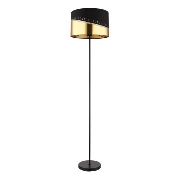 Globo - Golvlampa 1xE27/60W/230V diameter 35 cm svart/guld
