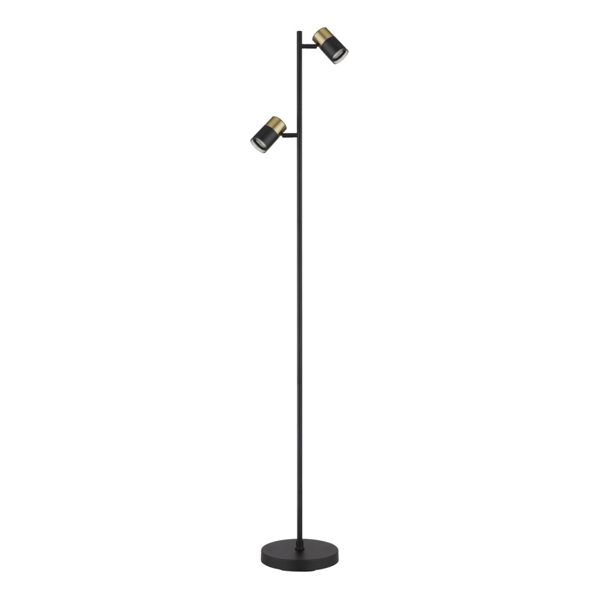 Globo - Golvlampa 2xGU10/5W/230V svart/guld