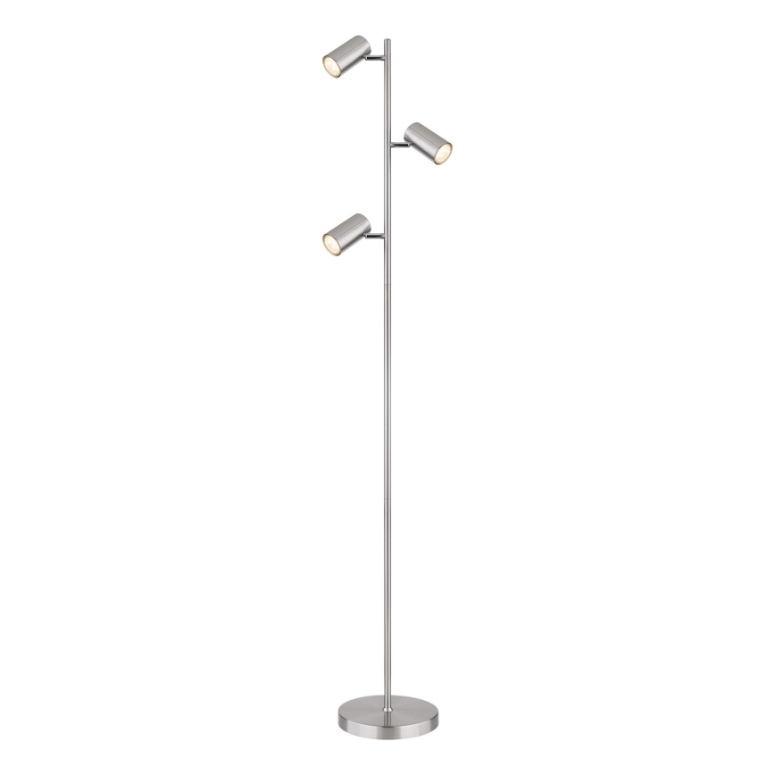 Globo - Golvlampa 3xGU10/5W/230V matt krom
