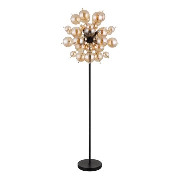 Globo - Golvlampa 6xE14/25W/230V brun/rökig
