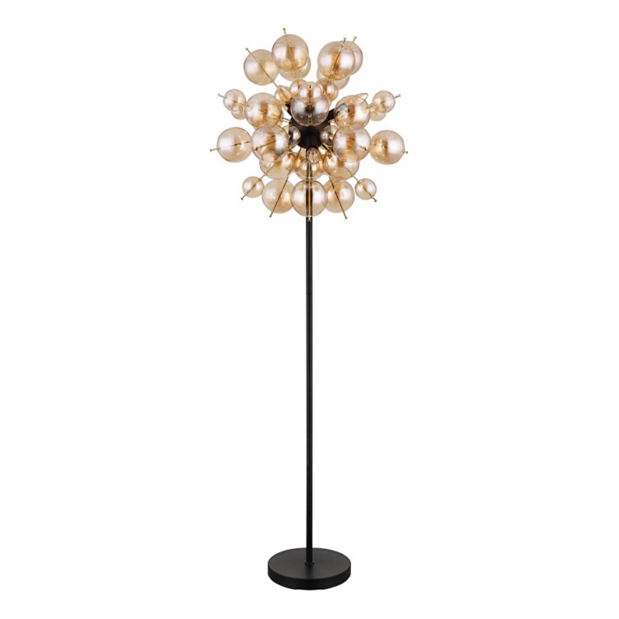 Globo - Golvlampa 6xE14/25W/230V brun/rökig