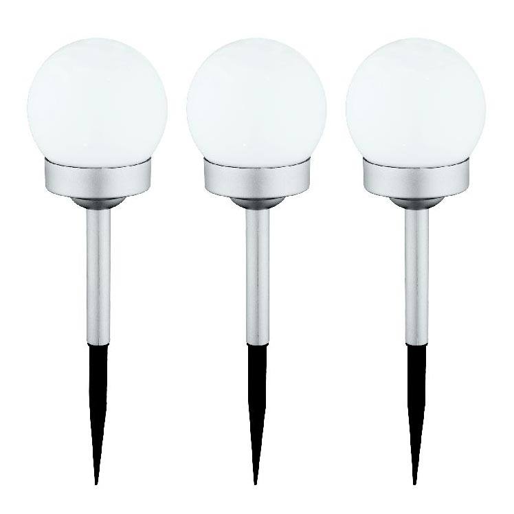Globo - KIT 3x LED solcellsbelysning LED/0,06W/3V 4000K diameter 10 cm IP44