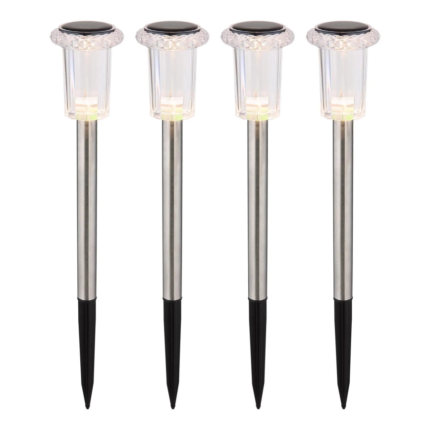 Globo - KIT 4x LED Solcellsbelysning LED/0,06W/1,2V IP44 100 mAh