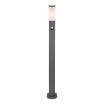Globo - Lampa med sensor för utomhusbruk 1xE27/15W/230V IP44 110 cm antracit