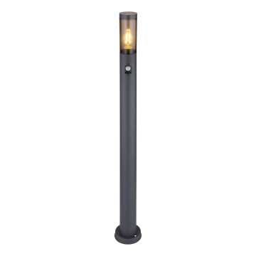 Globo - Lampa med sensor för utomhusbruk 1xE27/15W/230V IP44 110 cm svart