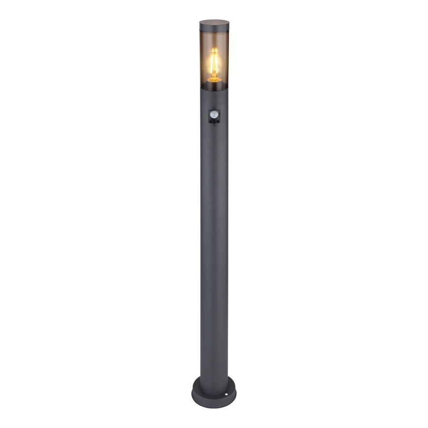 Globo - Lampa med sensor för utomhusbruk 1xE27/15W/230V IP44 110 cm svart