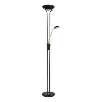 Globo - LED Dimbar golvlampa LED/20W/230V + LED/5,5W 3000K svart/guld