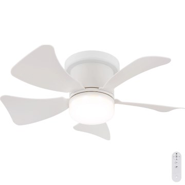 Globo - LED Dimbar takfläkt LED/10W/230V 3000-6500K vit + fjärrkontroll