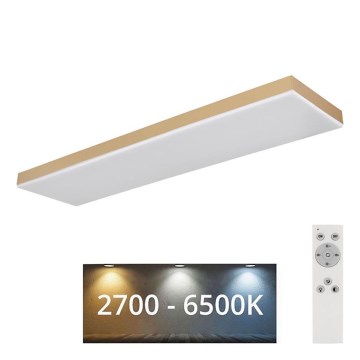 Globo - LED Dimbar taklampa LED/24W/230V 2700-6500K guld + fjärrkontroll