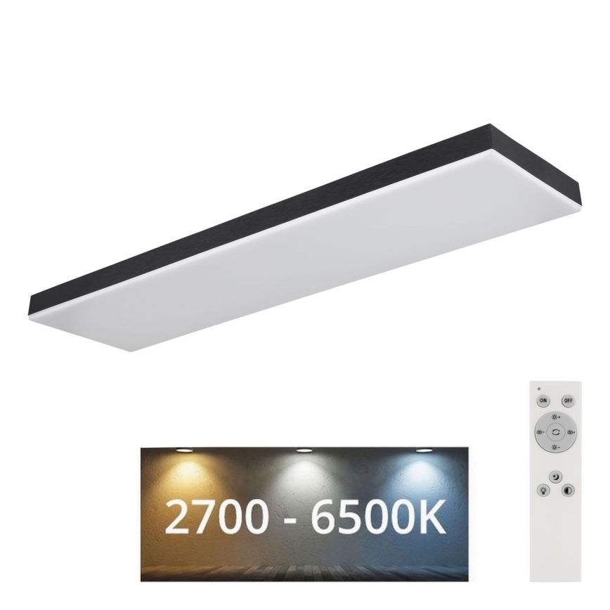 Globo - LED Dimbar taklampa LED/24W/230V 2700-6500K svart + fjärrkontroll