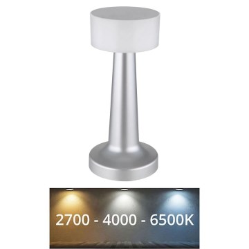 Globo - LED dimbar touchbordslampa LED/1W/3,7V 2700K/4000K/6500K 800 mAh USB matt krom