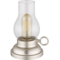 Globo - LED Dimbar uppladdningsbar touch bordslampa LED/1W/3,7V 1200 mAh matt krom