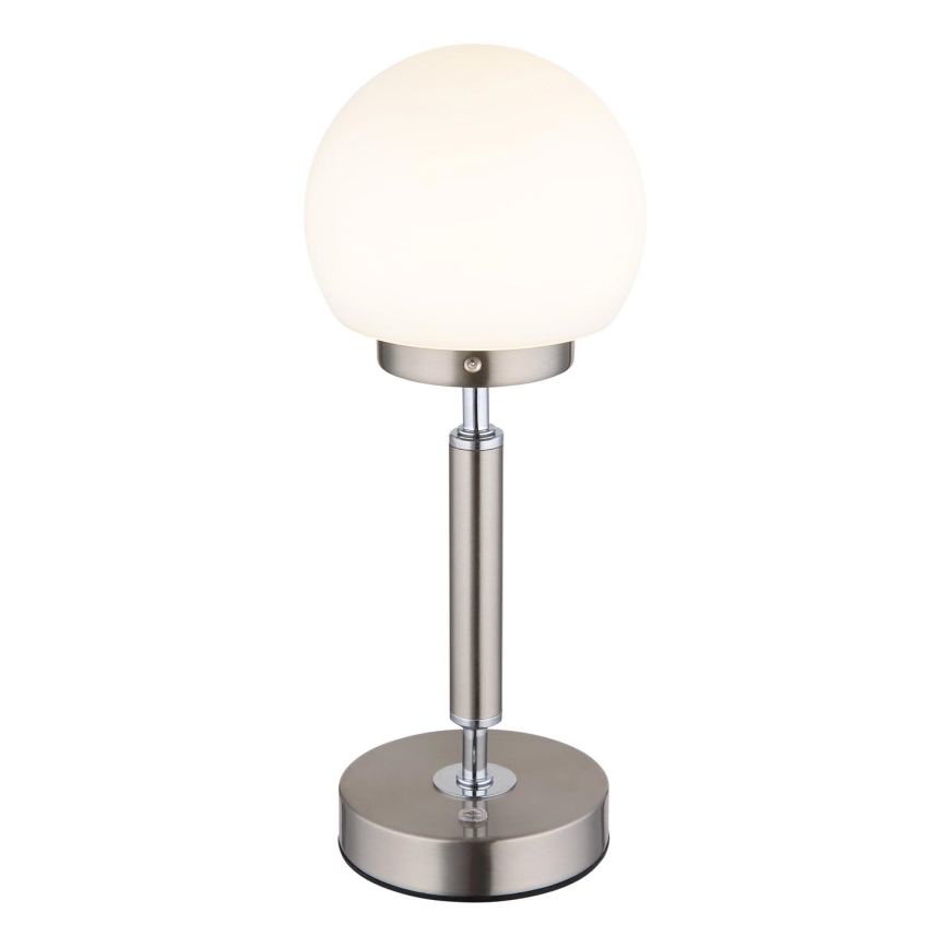 Globo - LED Dimbar uppladdningsbar touch bordslampa LED/2,5W/5V 1800mAh 2700/4000/6500K matt krom