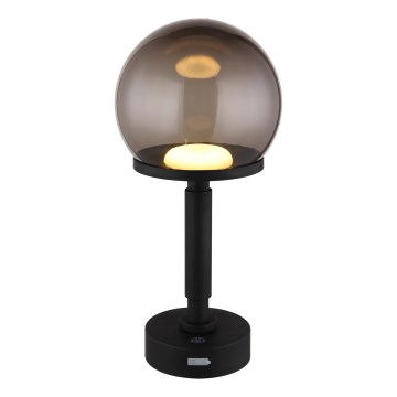 Globo - LED Dimbar uppladdningsbar touch bordslampa LED/2,5W/5V 1800mAh 2700/4000/6500K svart