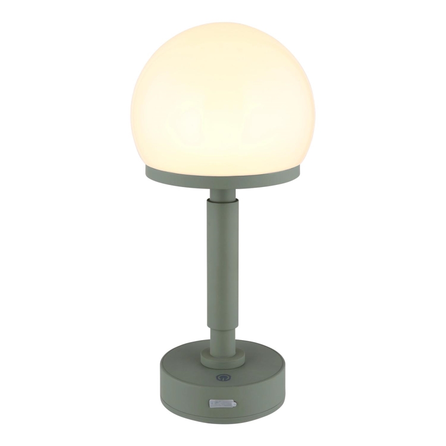 Globo - LED Dimbar uppladdningsbar touch bordslampa LED/2,5W/5V 1800mAh 2800K grön