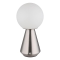Globo - LED dimbar utomhusbordslampa med touch LED/1,5W/5V 3000/4500/6500K 1800 mAh IP41 matt krom