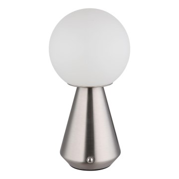 Globo - LED dimbar utomhusbordslampa med touch LED/1,5W/5V 3000/4500/6500K 1800 mAh IP41 matt krom