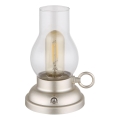 Globo - LED Dimbart uppladdningsbar touchbordslampa LED/1W/3,7V 1200 mAh matt krom