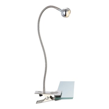 Globo - LED Flexibel läslampa med klämma LED/3W/230V matt krom