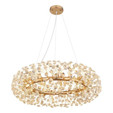Globo - LED kristallkrona med textilsladd 20xG9/3,5W/230V