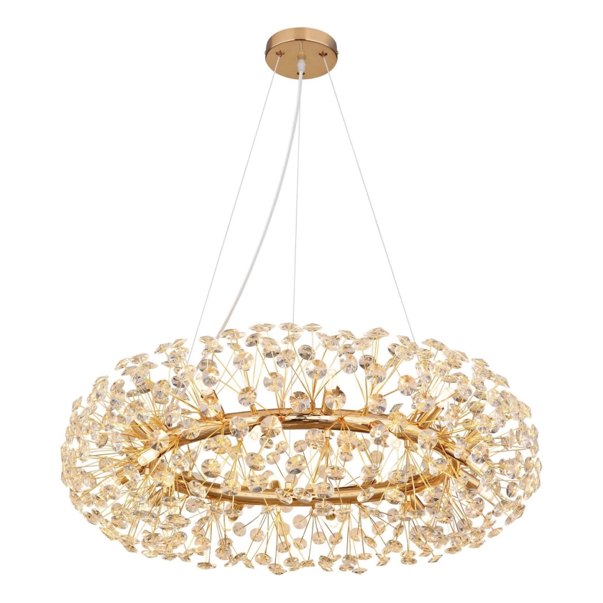 Globo - LED kristallkrona med textilsladd 20xG9/3,5W/230V