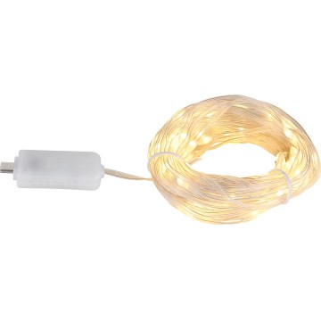 Globo - LED list 50xLED/0,06W/5V 5 m 8 funktioner