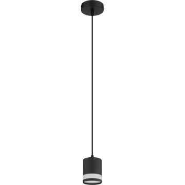 Globo - LED ljuskrona med textilsladd 1xGX53/7W/230V 3000K svart