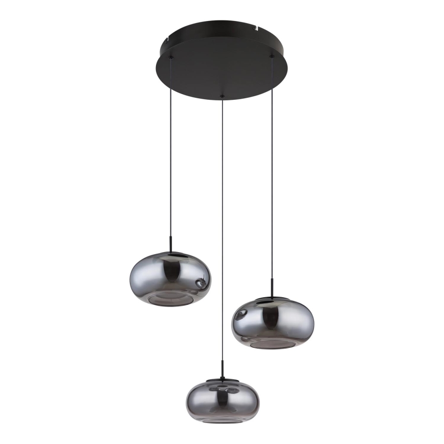 Globo - LED ljuskrona med textilsladd 3xLED/6W/230V