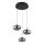 Globo - LED ljuskrona med textilsladd 3xLED/6W/230V